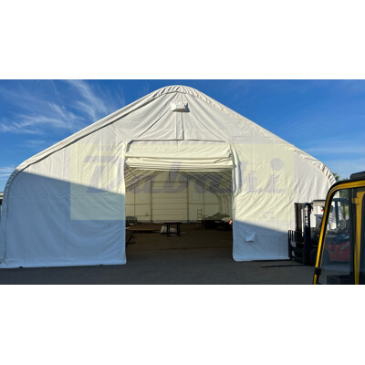 Plachtová hala - 12,2m x 15,25m x 6,4m - 405021DP - BÍLÁ